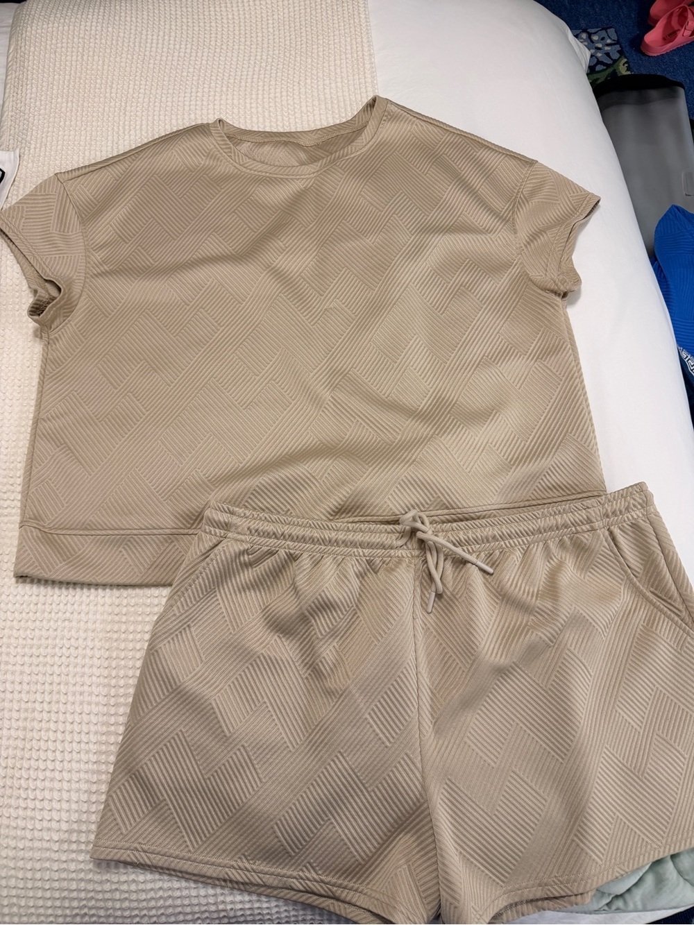 Amazon Women’s Short Sleeve Knit Lounge Set - Taupe